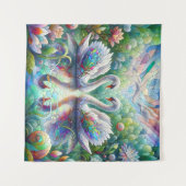 Tenture Jardin enchanté : Cygnes de Splendor (Devant (Horizontal))