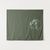 Tenture Jardin Eucalyptus Monogramme Sage Mariage (Devant (Horizontal))