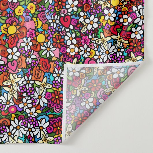 Tenture Jardin joyeux groovy (Détail)