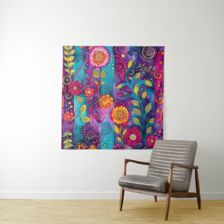 Tenture Jardin Psychedélique – Folie en Fleur