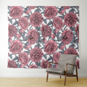 Tenture Jardin rose (En situation (horizontale))