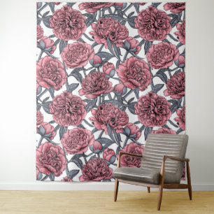 Tenture Jardin rose