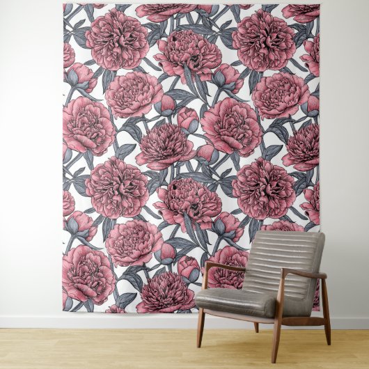 Tenture Jardin rose (En situation)