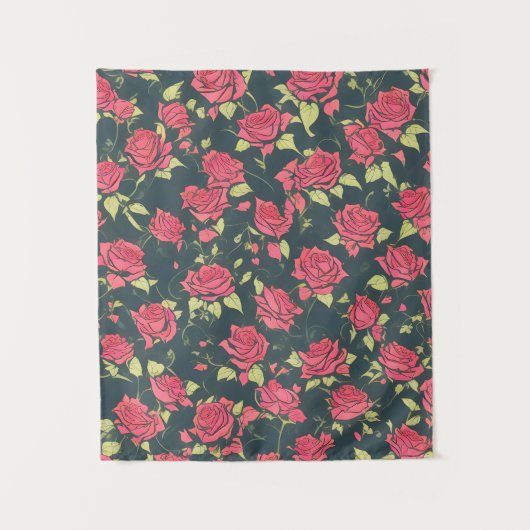Tenture Jardin Rose romantique (Devant)