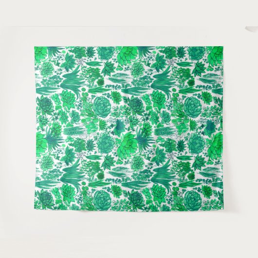 Tenture Jardin succulent (Devant (Horizontal))