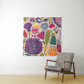 Tenture Jardin tropical : collection motif de printemps. (En situation)