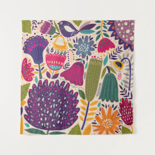 Tenture Jardin tropical : collection motif de printemps.