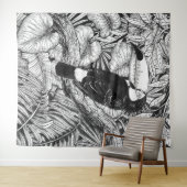 Tenture Jardin tropical toucan (En situation (horizontale))