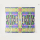 Tenture Jaune bleu violet géométrique (Devant (Horizontal))