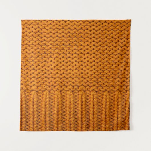 Tenture Jaune clair : texture tricotée artisanale. (Devant)