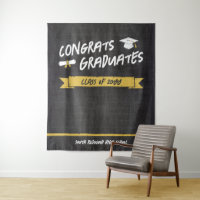 Jaune Cool Chalkboard Congrats Diplômés Contexte