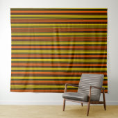 Tenture Jaune et orange rayures verticales noires (En situation (horizontale))