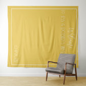 Tenture Jaune Moutarde Minimaliste  (En situation (horizontale))