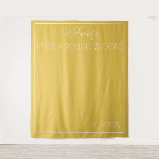 Tenture Jaune Moutarde Minimaliste  (Devant)