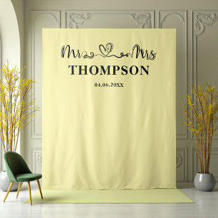 Tenture Jaune Pâle Mr et Mme Élégant Fond Simple