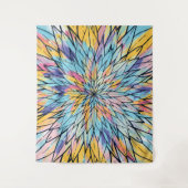 Tenture Jaune Summery Rose Floral Art Line Peint (Devant)