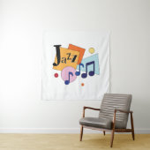 Tenture Jazz coloré Design Art Moderne (En situation)