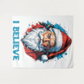 Tenture Je crois en le style Graffiti du Père Noël (Devant (Horizontal))