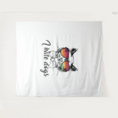 Tenture Je déteste les chiens Dons Drôle Drôle Cadeaux pou (Devant (Horizontal))