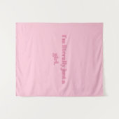 Tenture Je ne suis littéralement qu'un Poster de fille (Devant (Horizontal))