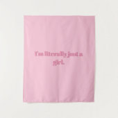 Tenture Je ne suis littéralement qu'un Poster de fille (Devant)