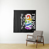 Tenture Je ne suis pas gay mais mon copain est (En situation (horizontale))