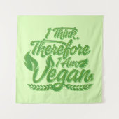 Tenture Je Pense Que Je Suis Vegan. (Devant)