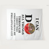 Tenture Je peux faire tout ce que Christian photo Bible ve (Devant (Horizontal))