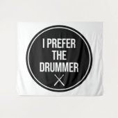 Tenture Je Préfère Le Batteur (Devant (Horizontal))