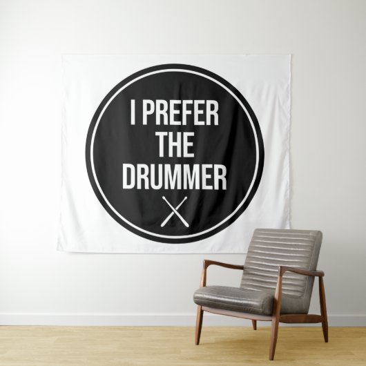 Tenture Je Préfère Le Batteur (En situation (horizontale))