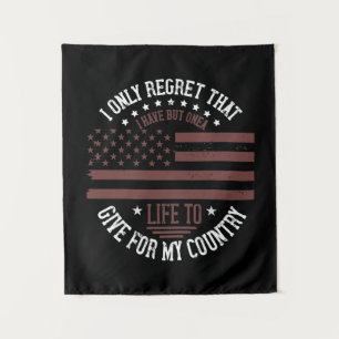 Tenture Je regrette seulement de n'avoir qu'une vie à donn