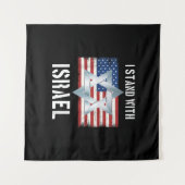 Tenture Je suis avec Israël (Devant (Horizontal))