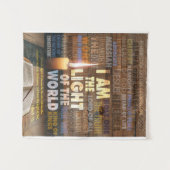 Tenture Je suis la Lumière du Monde - Jean 8:12 (Devant (Horizontal))