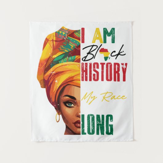 Tenture Je suis Noir Histoire (Devant)