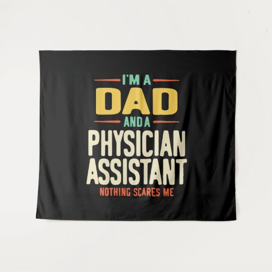 Tenture Je suis papa et assistant médical (Devant (Horizontal))