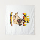 Tenture Je Suis Pibble Lavez Mon Ventre (Devant (Horizontal))
