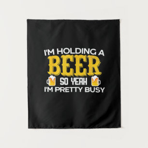 Tenture Je suis un buveur de bière qui tient une bière d'a