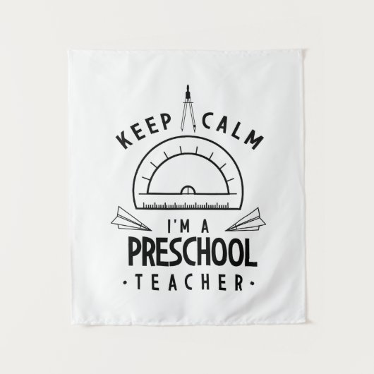 Tenture Je Suis Un Enseignant D'École Préscolaire (Devant)