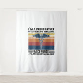 Tenture Je suis un père fier d'un Micu génial et fou (Devant)