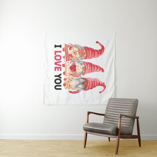 Tenture Je t'aime (En situation (horizontale))