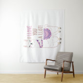 Tenture Je t'aime beaucoup - Drôle Llama (En situation)