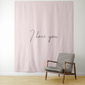 Tenture Je T'Aime Citer Mariage Valentines Day Blush Pink (En situation)