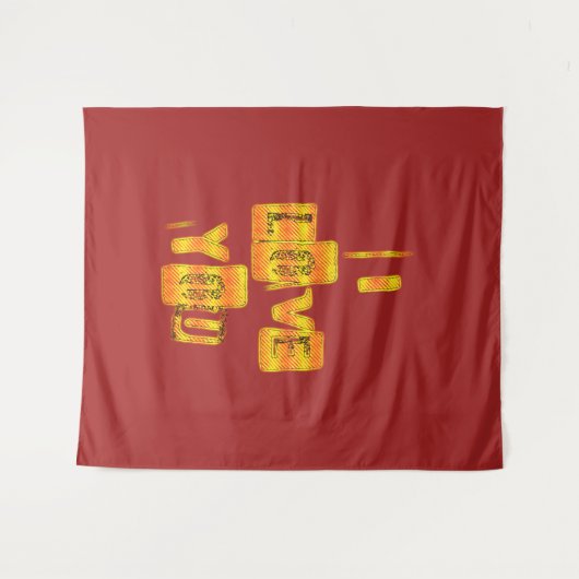 Tenture Je t'aime Heureuse Sainte-Valentin (Devant (Horizontal))