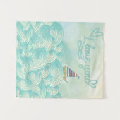 Tenture Je t'aime voilier (Devant (Horizontal))