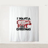 Tenture Je veux un hippopotame pour Noël (Devant)