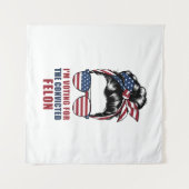 Tenture Je vote pour le condamné Felon Pro Trump 2024 (Devant (Horizontal))