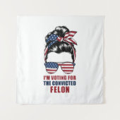 Tenture Je vote pour le condamné Felon Pro Trump 2024 (Devant)