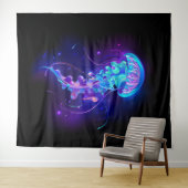 Tenture Jellyfish éclatante couleur (En situation (horizontale))