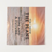 Tenture Jeremiah 29:11 Car je connais les Plans Sunrise (Devant (Horizontal))