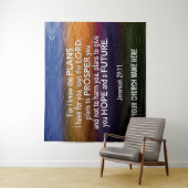 Tenture Jérémie 29:11 CAR JE CONNAIS L'Église PLANS (En situation)